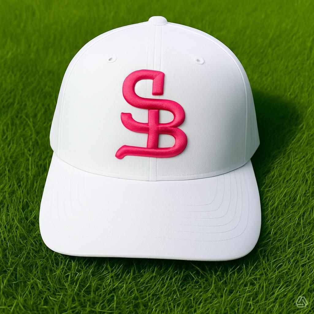 Small Batch Farms Trucker Hat - White & Pink