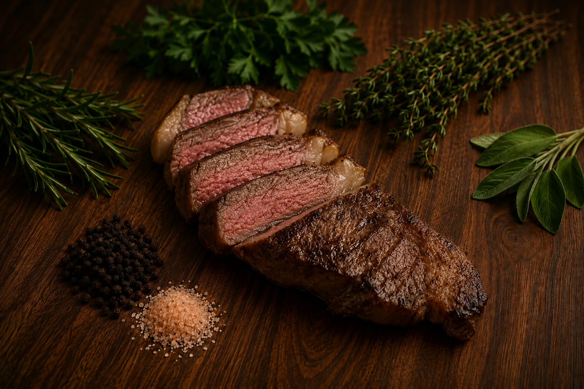 Cooked New York Strip Steak